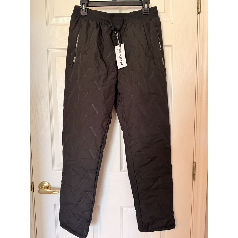 Women’s Fleece Lined Winter Jogger Pants Black High Rise Warm Athletic Outdoor
